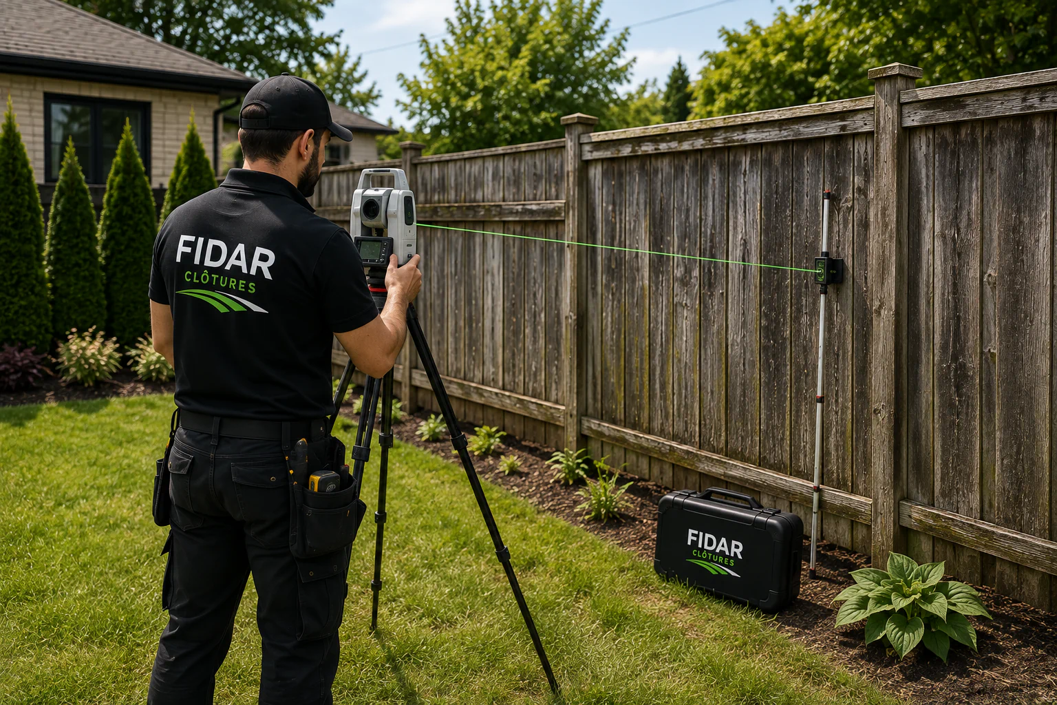 Fidar onsite fence measurements in Montreal